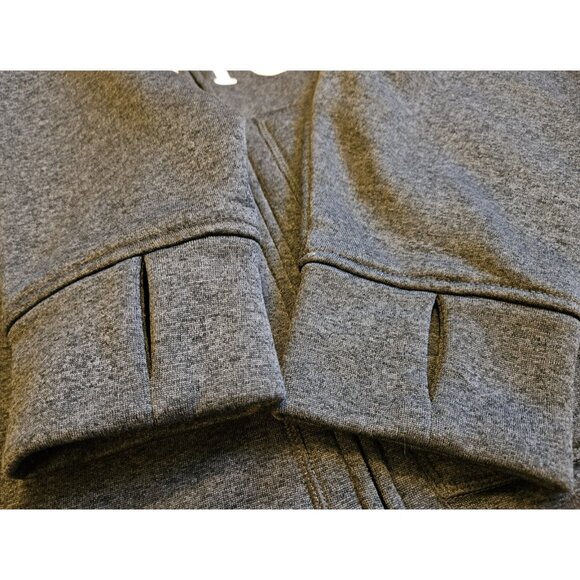 Burton Medium Full Zip Hoodie Gray w White Logo Snowboarding Outdoor - Picture 6 of 13